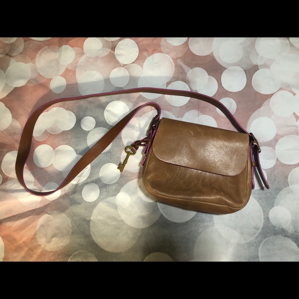 Brown Fossil Crossbody